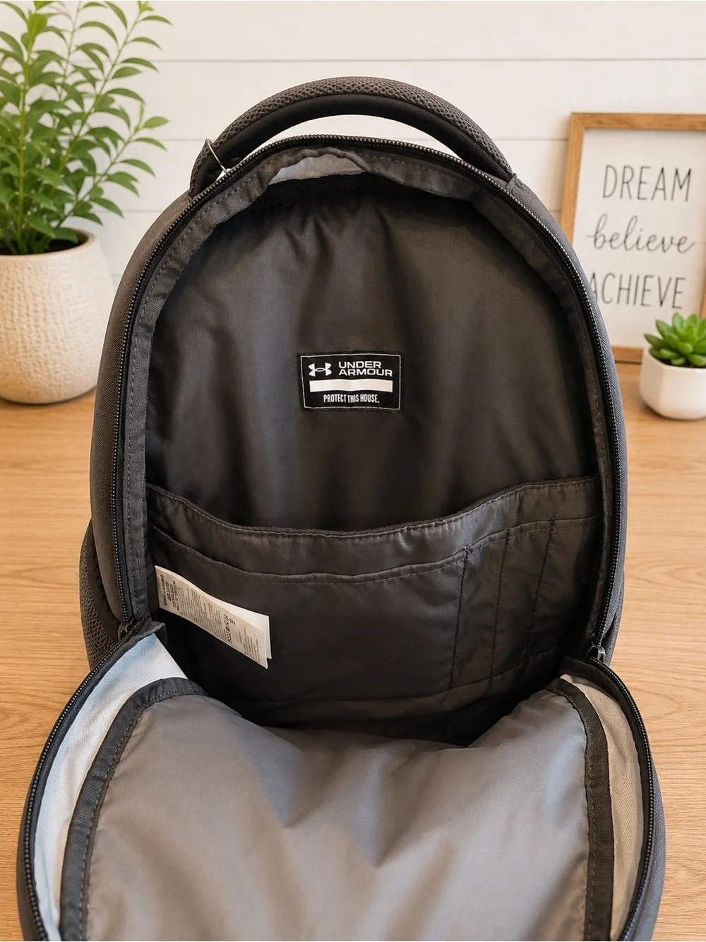 NWT Under Armour Storm Backpack | Black-Metallic Gold| 16” Laptop | Storm Water